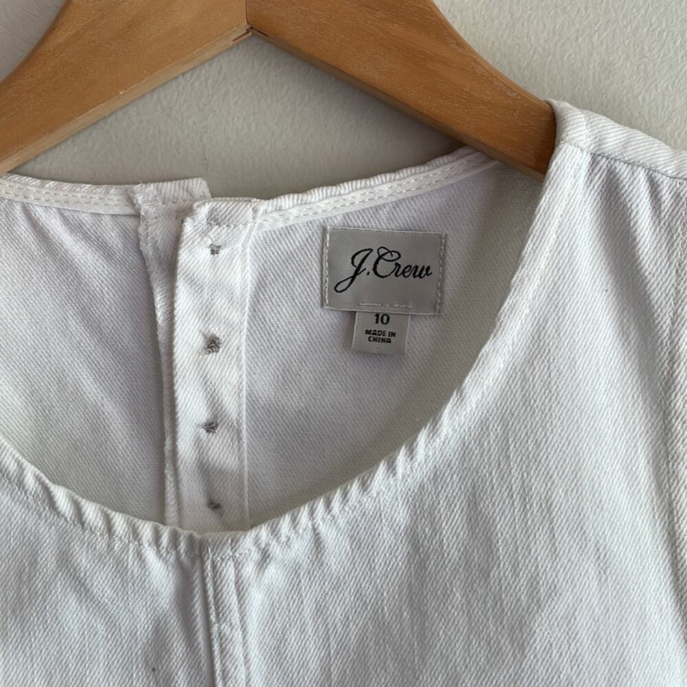 J.Crew Denim Shift Dress in White - Picture 5 of 12
